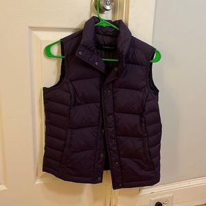 Lands End Purple Puffer Vest XSP